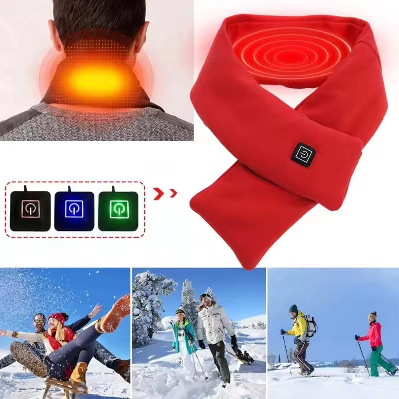 USB Women Men Heating Scarf Te - Outdoor Camping Winter avaliação e preço