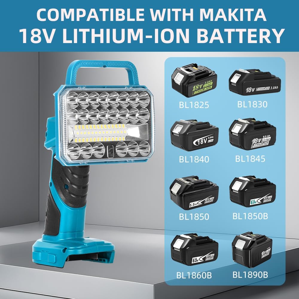 18W 2000LM Cordless LED Flashl - Outdoor Camping Jobs avaliação e preço