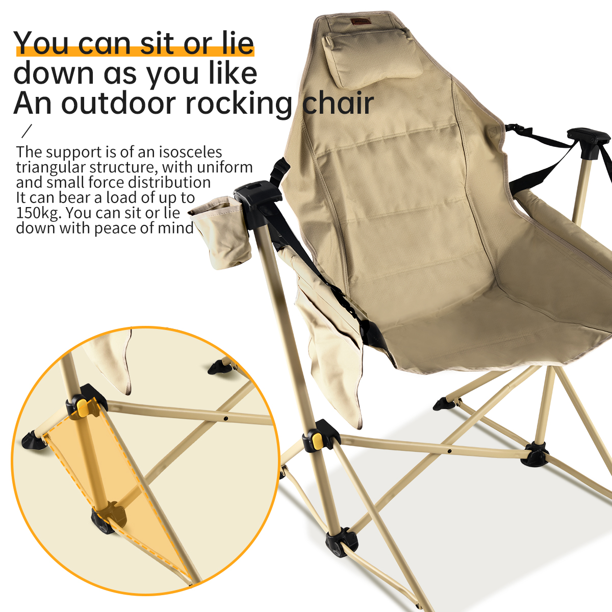 Outdoor Hammock Camping Chair, - Outdoor Camping Rocker avaliação e preço