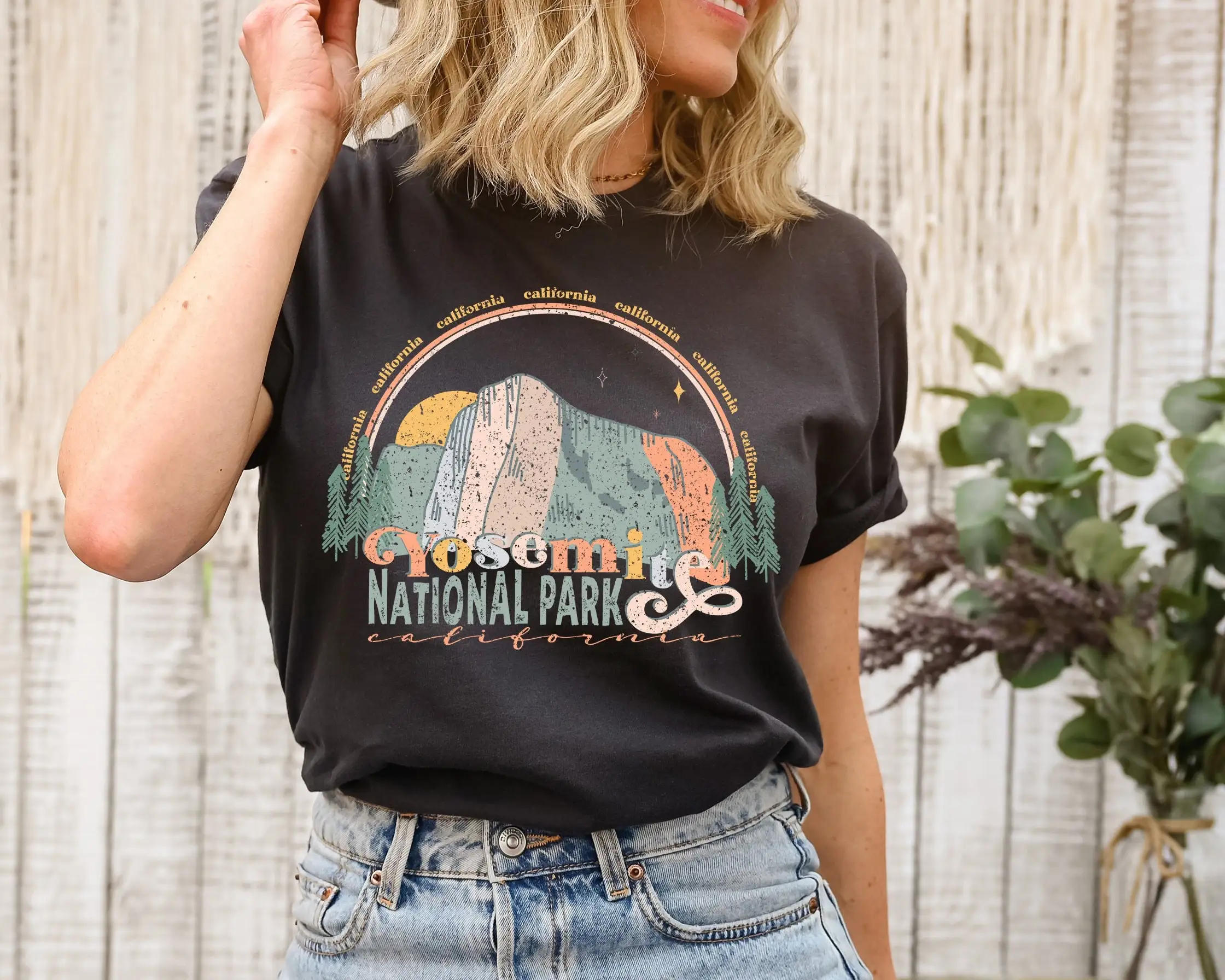 Yosemite National Park T Shirt - Outdoor Camping Yosemite avaliação e preço