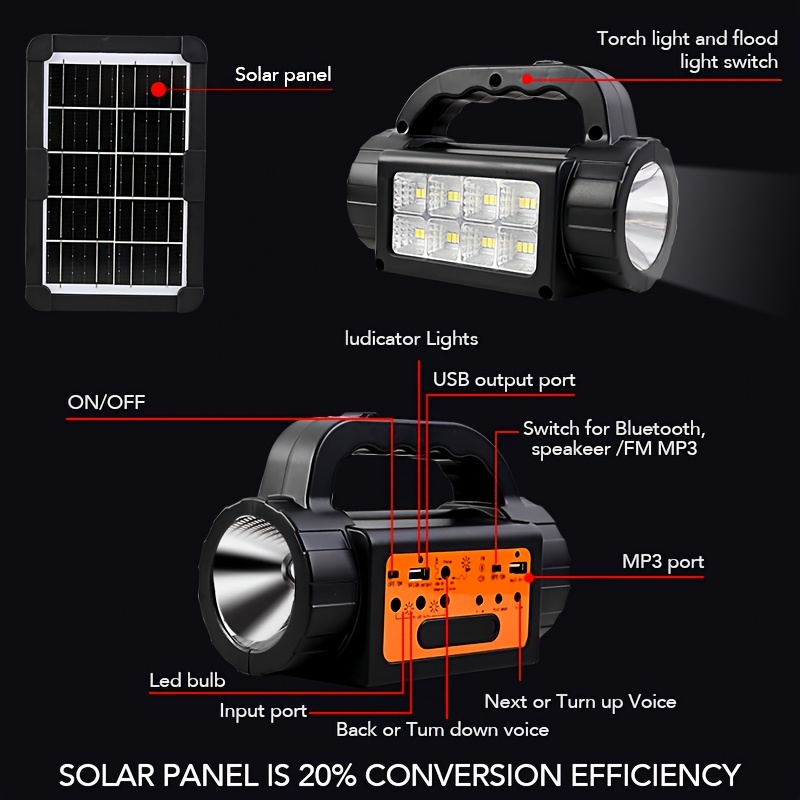 Solar Rechargeable Camping Lig - Outdoor Camping Lantern avaliação e preço