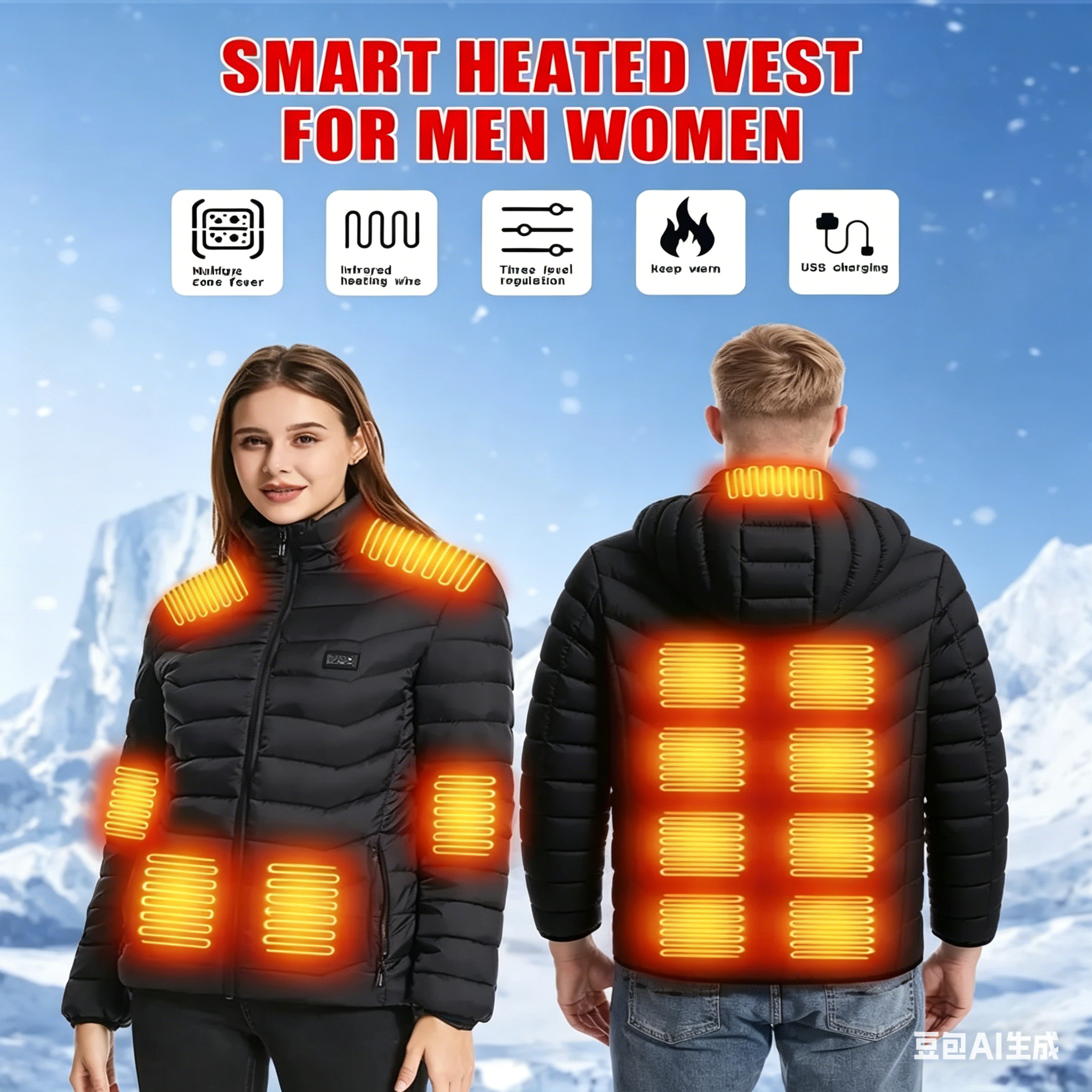 23 Areas Heating Jacket, Polye - Outdoor Camping Zone avaliação e preço