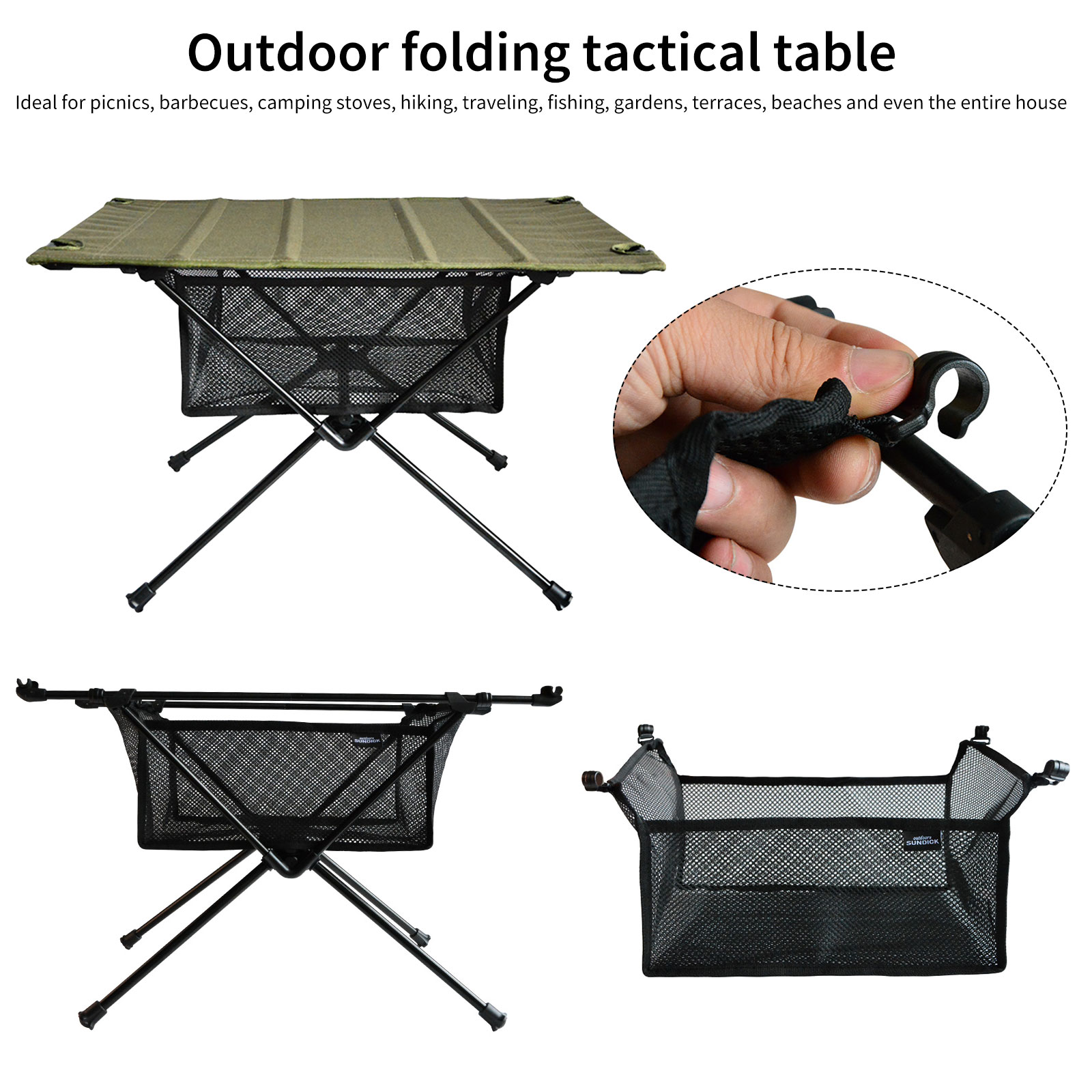 Mesh Basket Organizer Camping  - Outdoor Camping Folding Storage Box avaliação e preço