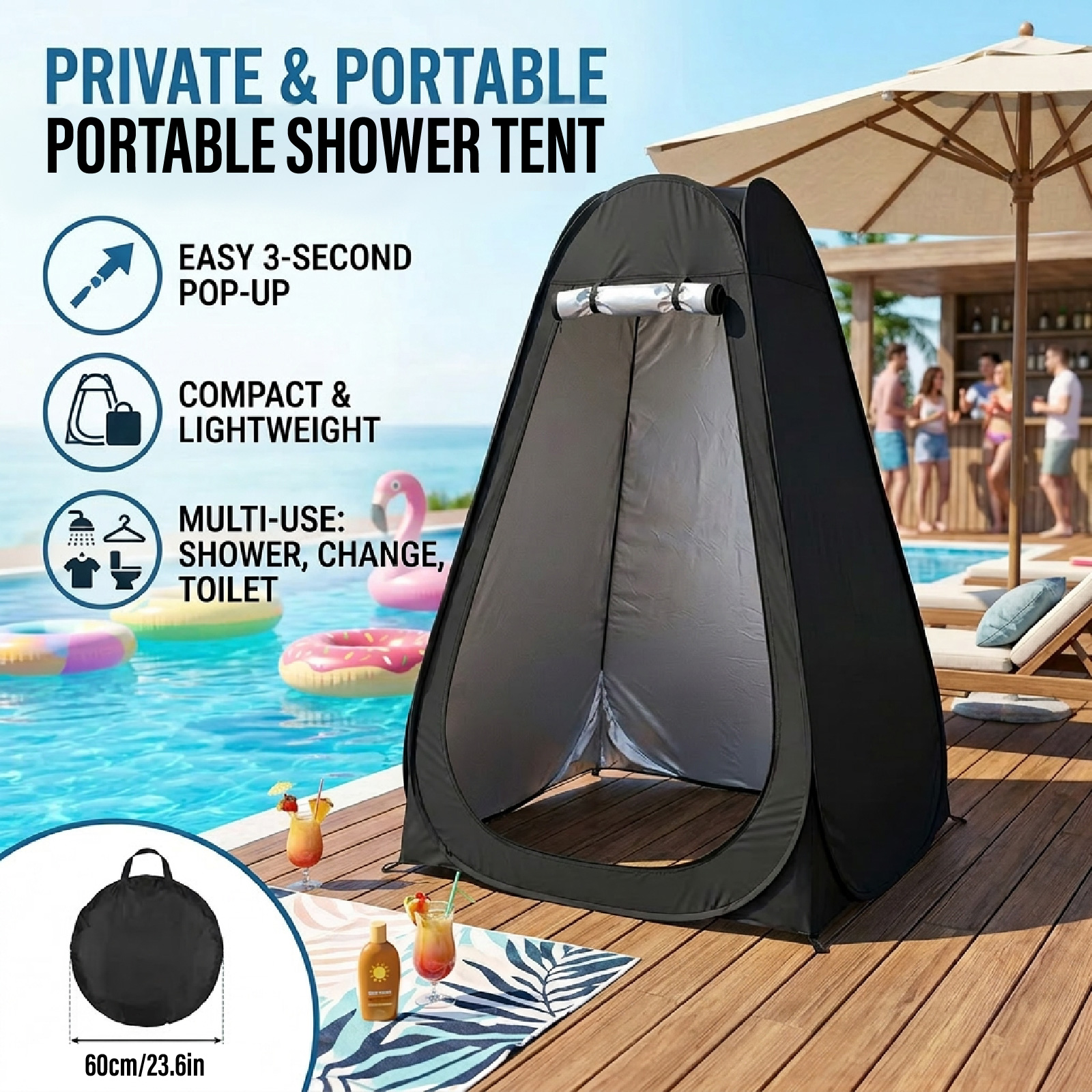 Portable Pop-Up Privacy Tent O - Outdoor Camping House avaliação e preço
