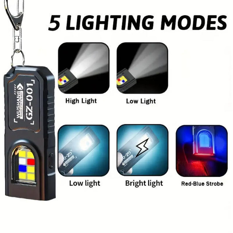 Multifunctional Keychain Flash - Outdoor Camping Adventure Lamp avaliação e preço