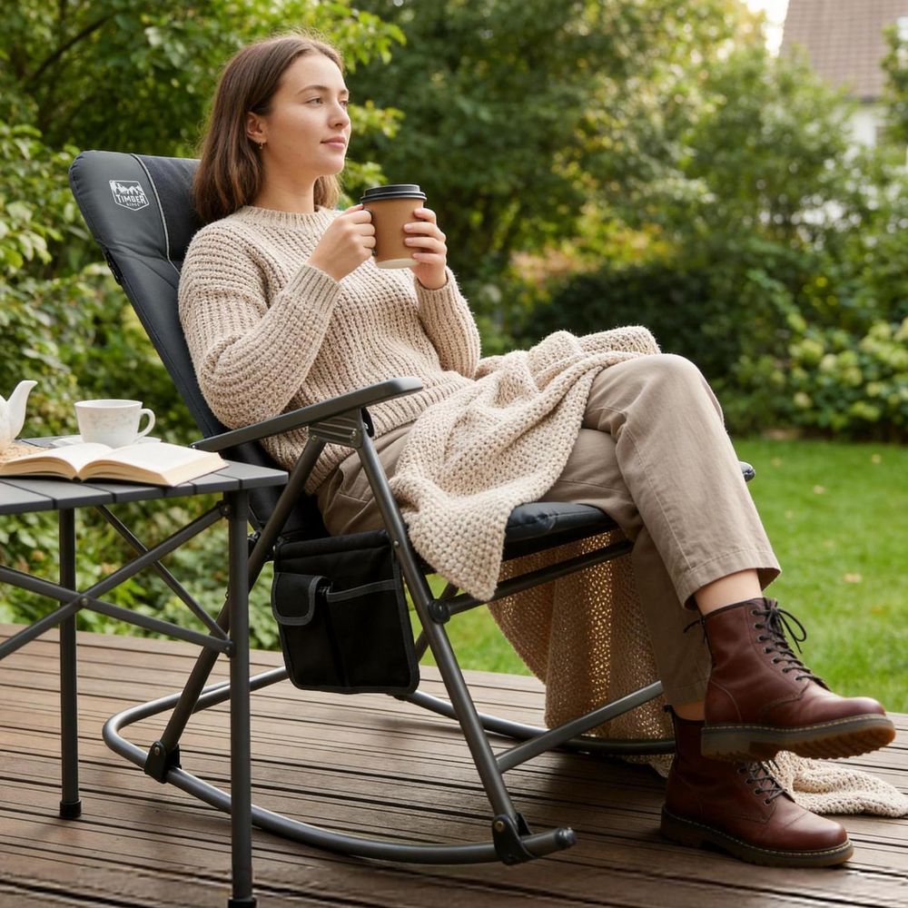 Oversized Folding Rocking Camp - Outdoor Camping Rocker avaliação e preço