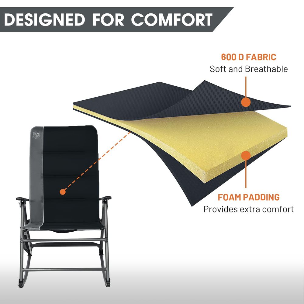 Oversized Folding Rocking Camp - Outdoor Camping Rocker avaliação e preço