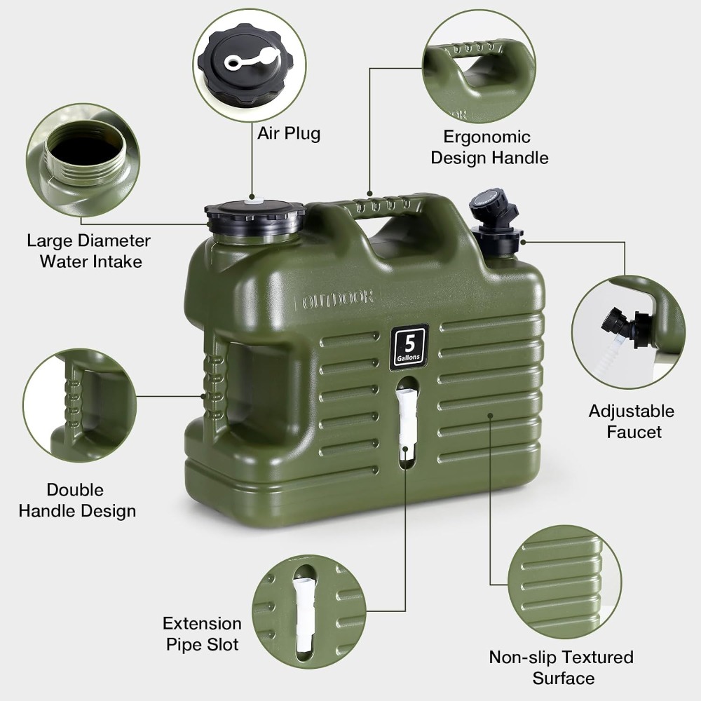 5 Gallon Water Jug, Camping Wa - Outdoor Camping Water Jug avaliação e preço