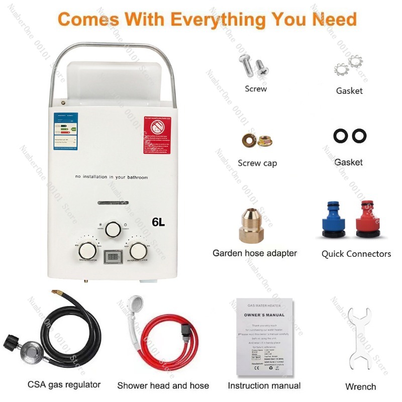Propane LPG  Gas Tankless Wate - Outdoor Camping Hot Water Heater avaliação e preço