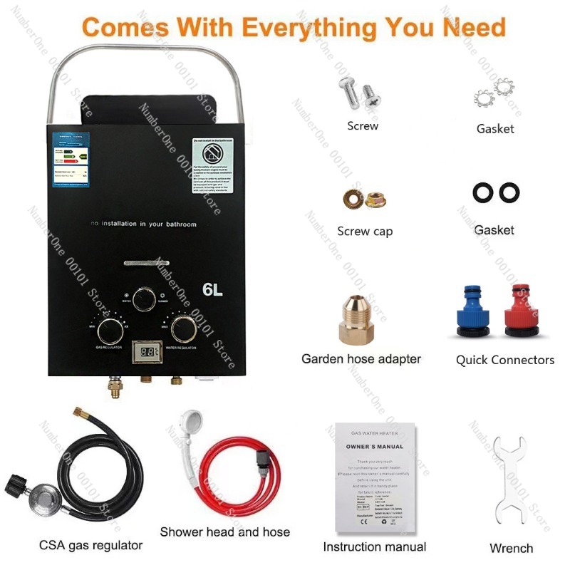 Propane LPG  Gas Tankless Wate - Outdoor Camping Hot Water Heater avaliação e preço