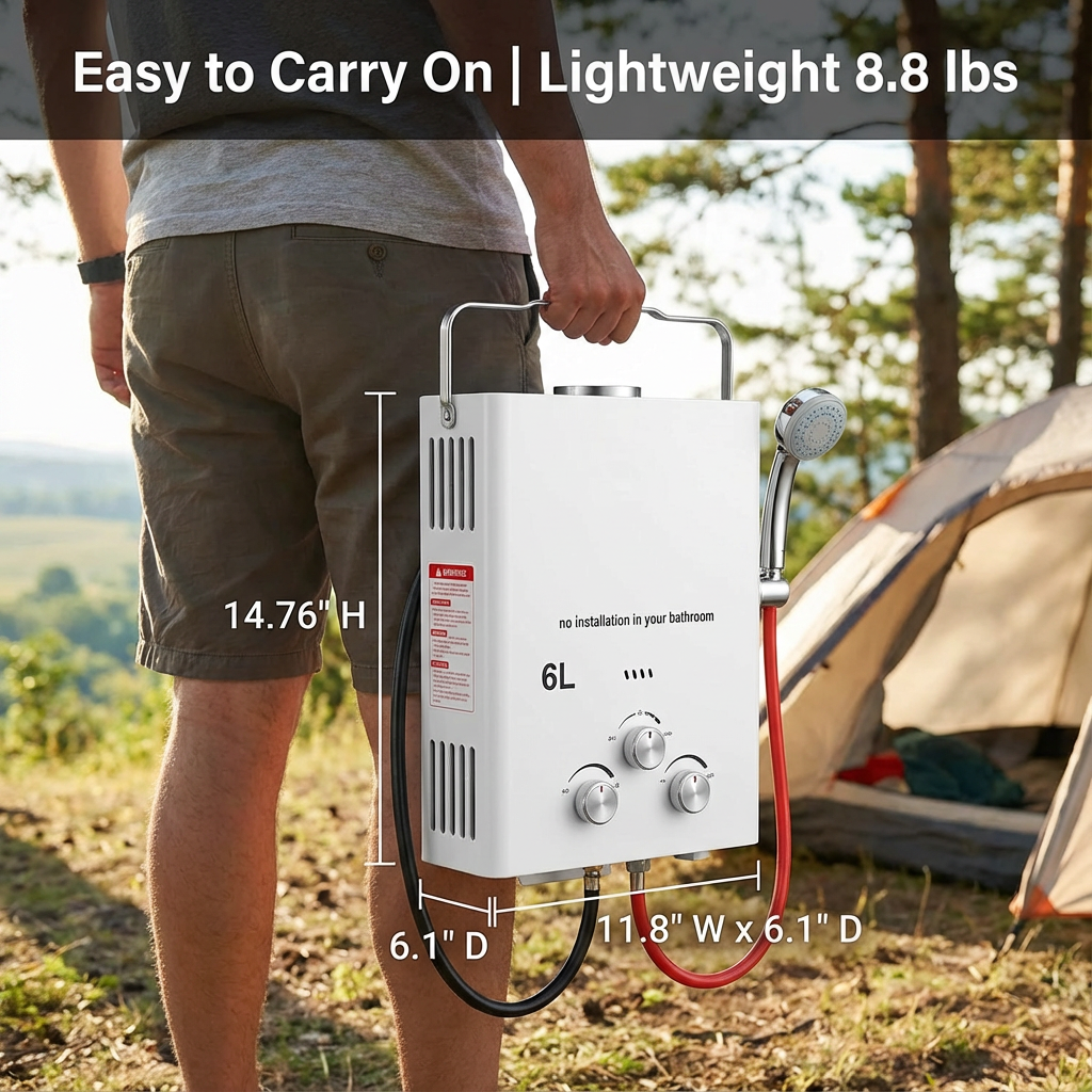 New Portable Gas Water Heater  - Outdoor Camping Hot Water Heater avaliação e preço