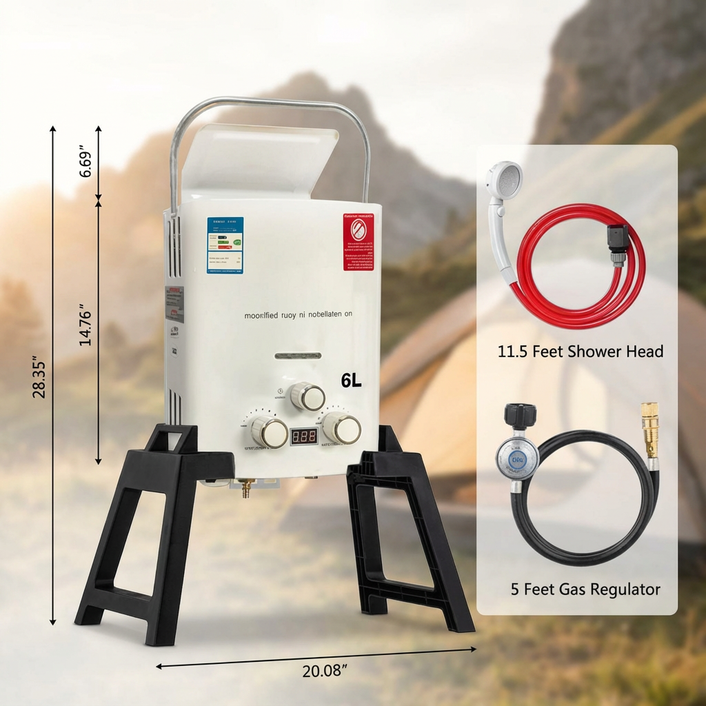New Portable Gas Water Heater  - Outdoor Camping Hot Water Heater avaliação e preço