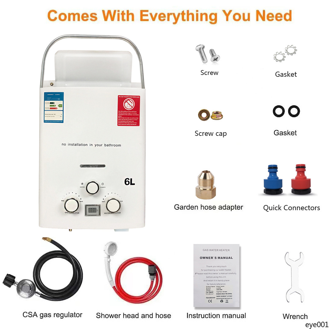 New Portable Gas Water Heater  - Outdoor Camping Hot Water Heater avaliação e preço