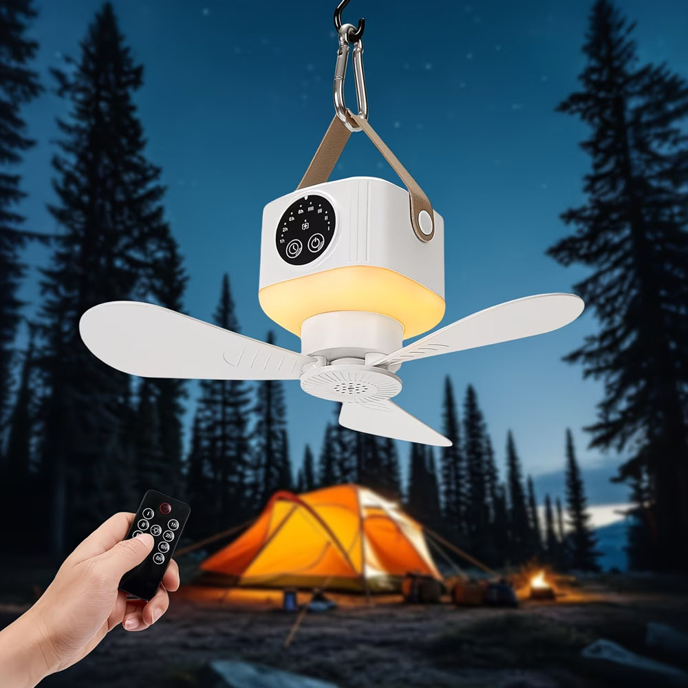 Portable Ceiling Fan with Ligh - Outdoor Camping House avaliação e preço