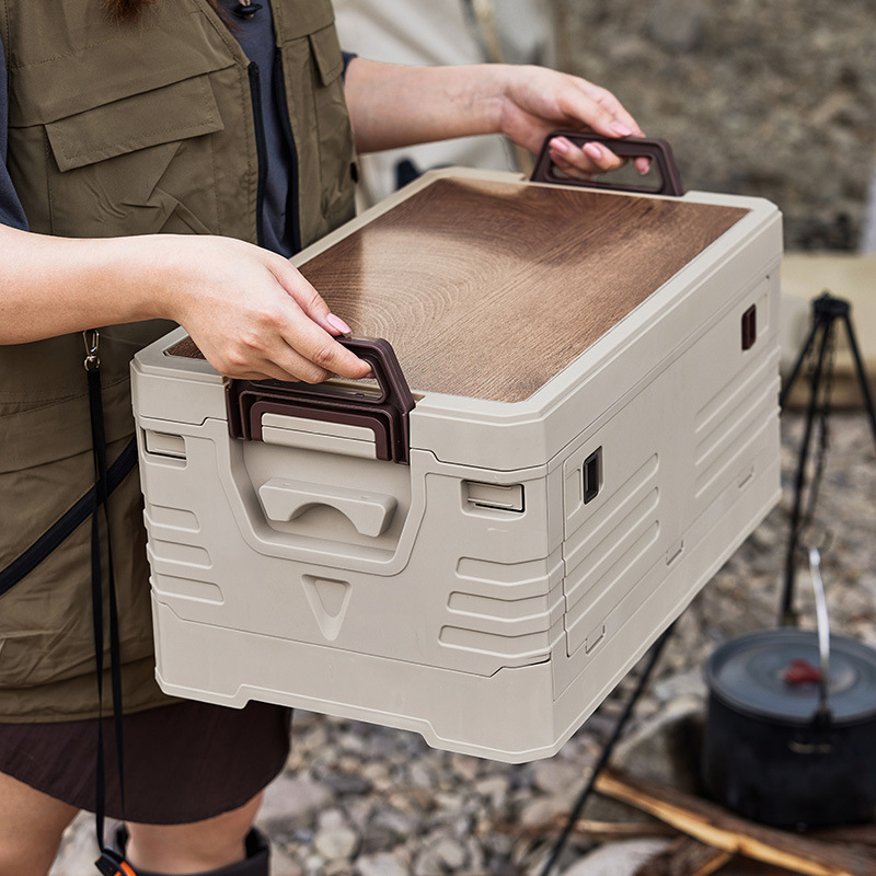 Folding storage box, outdoor t - Outdoor Camping Folding Storage Box avaliação e preço