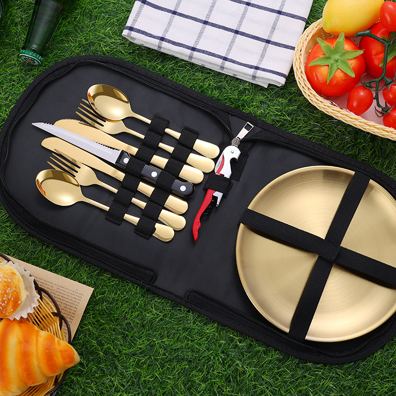 10Pcs Camping Tableware Set 30 - Outdoor Camping Dining Set avaliação e preço