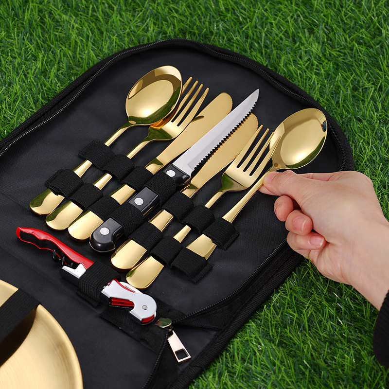 10Pcs Camping Tableware Set 30 - Outdoor Camping Dining Set avaliação e preço