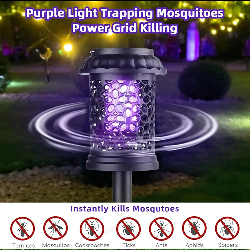 1-4PCS 3 In 1 Solar Powered Mo - Outdoor Camping Bug Zapper avaliação e preço