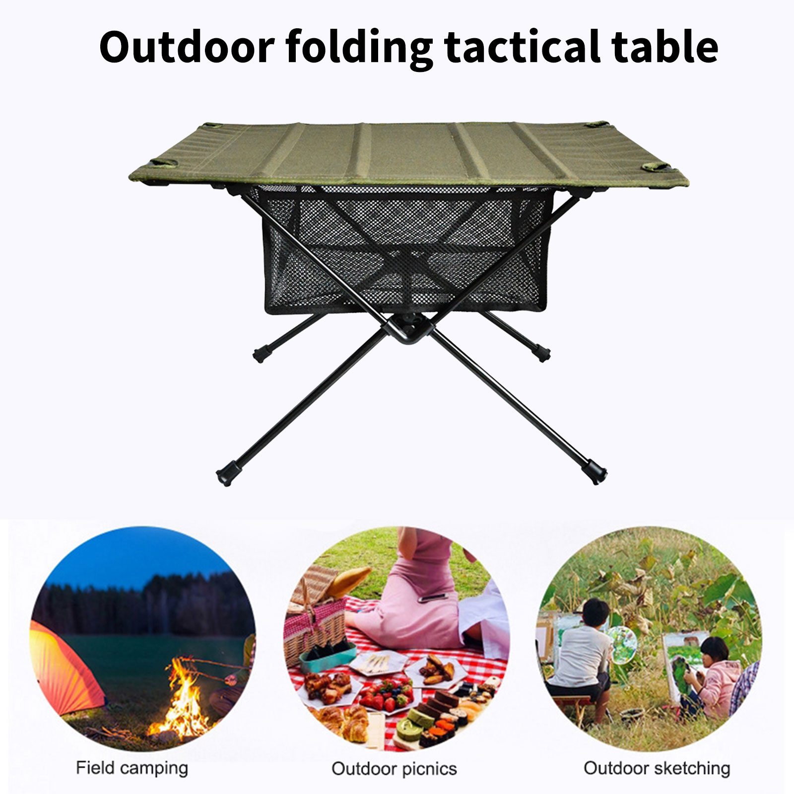 Camping Foldable Table Storage - Outdoor Camping Folding Storage Box avaliação e preço