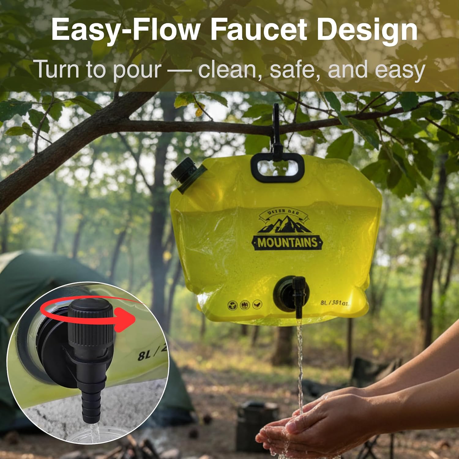 Camping Water Container Collap - Outdoor Camping Water Jug avaliação e preço