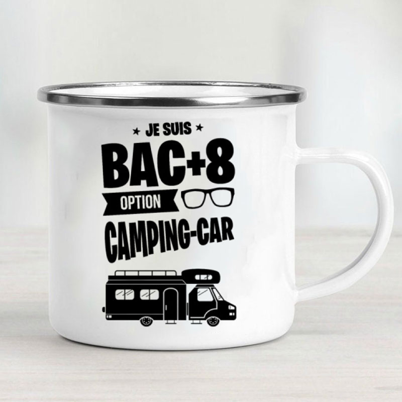 Camping Car Enamel Mug Adventu - Outdoor Camping Ideas avaliação e preço