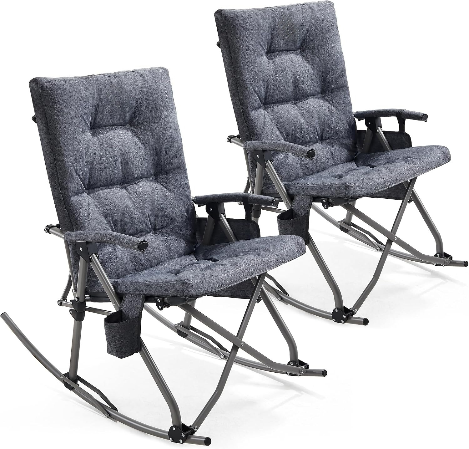 Gray Set of 2 Oversized Foldab - Outdoor Camping Rocker avaliação e preço