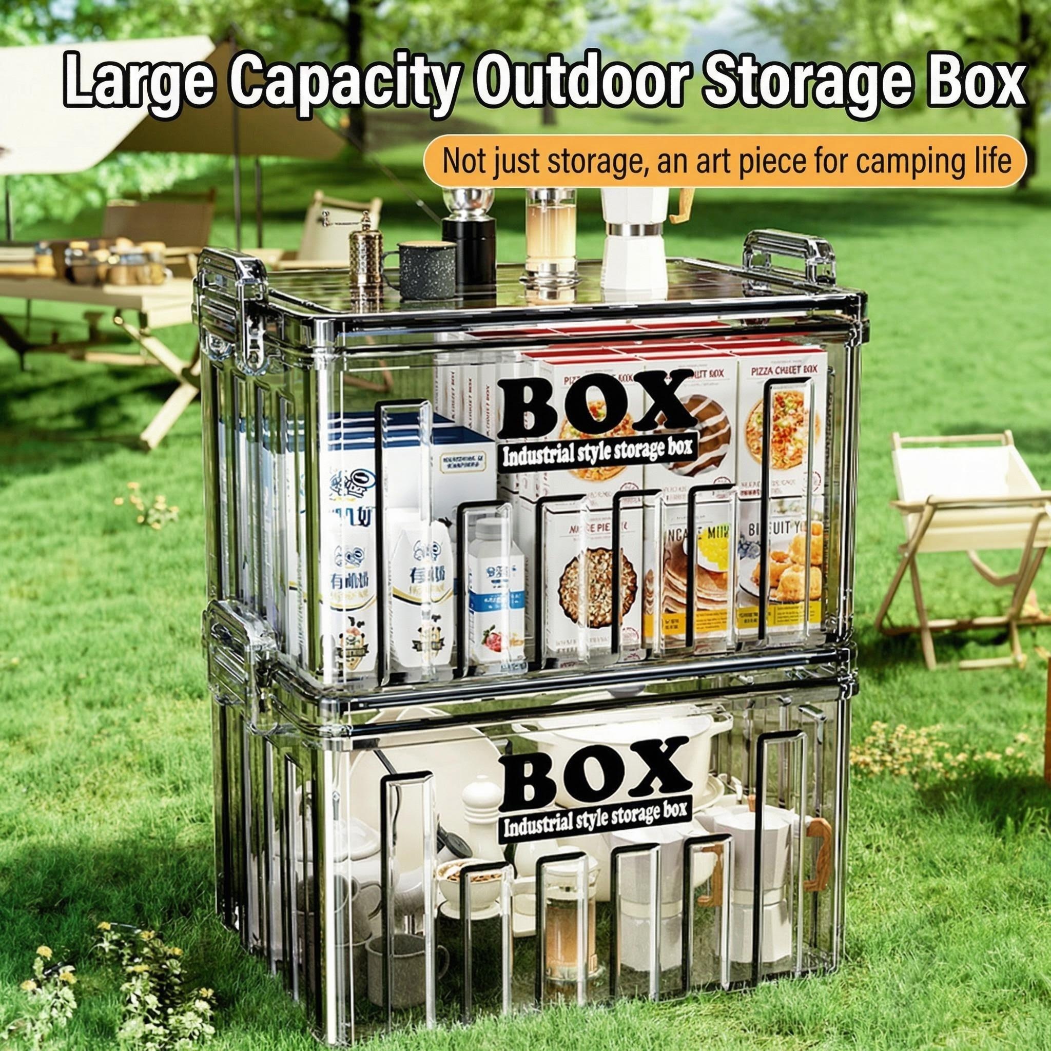 Organizing boxes, snacks, frui - Outdoor Camping Folding Storage Box avaliação e preço