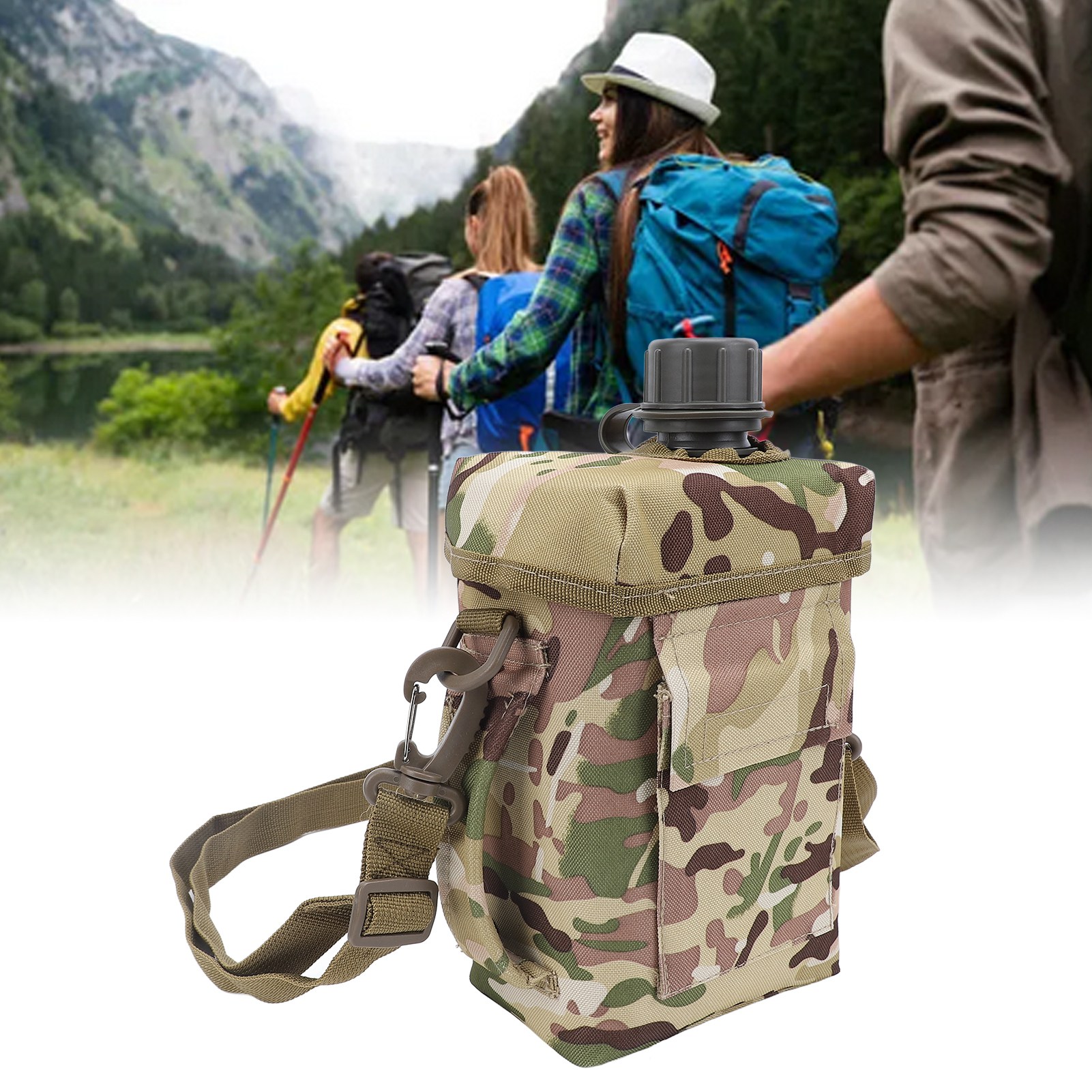 2L Water Bottle with Waist Car - Outdoor Camping Water Jug avaliação e preço