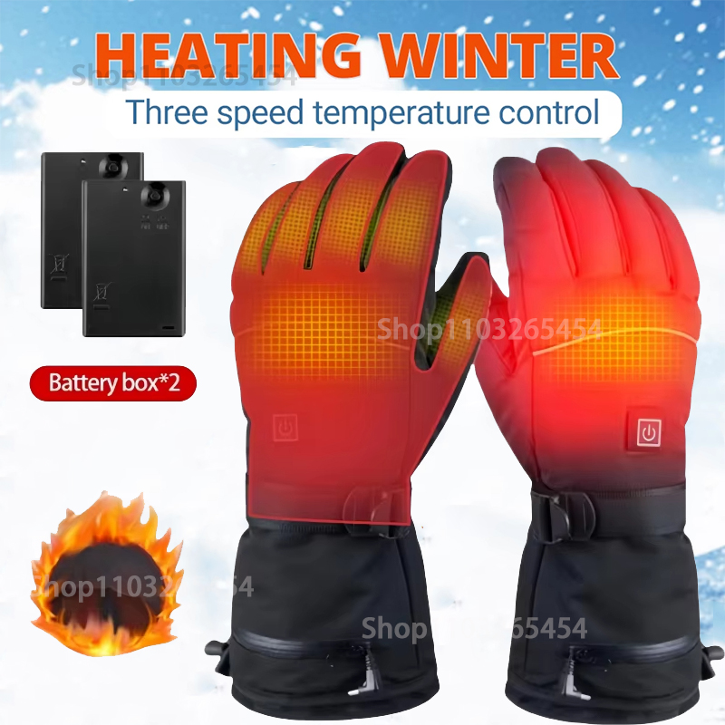 Winter Electric Heated GlovesW - Outdoor Camping Winter avaliação e preço
