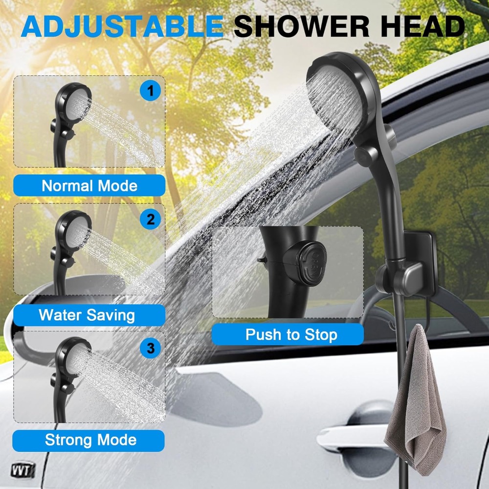 Portable Camping Shower with 5 - Outdoor Camping Water Jug avaliação e preço