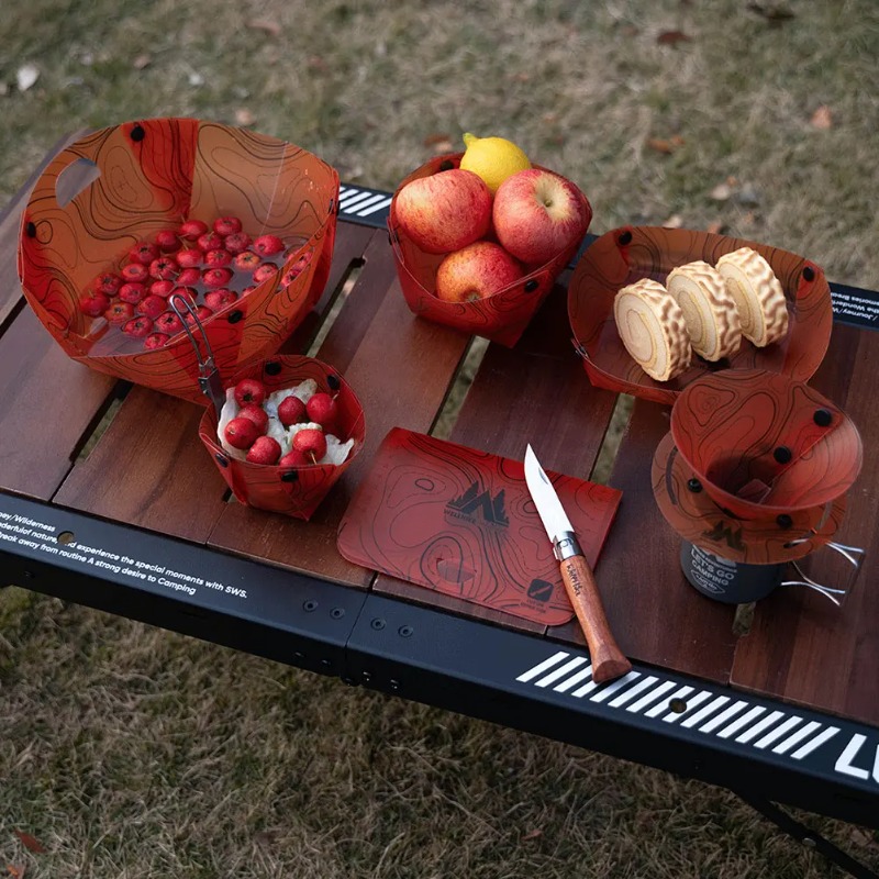 Foldable Camping Tableware Por - Outdoor Camping Dining Set avaliação e preço